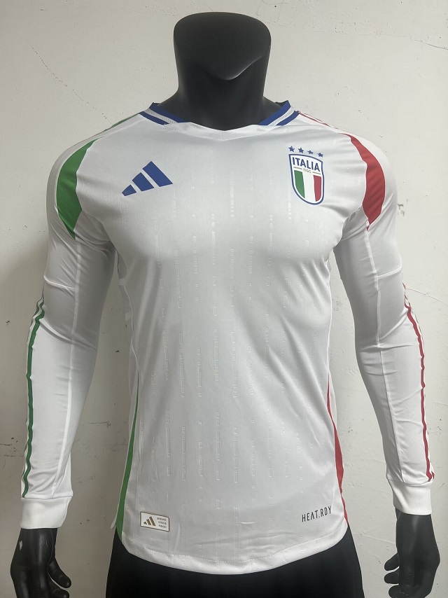 AAA Quality Italy 2024 Euro Away White Long Jersey(Player)